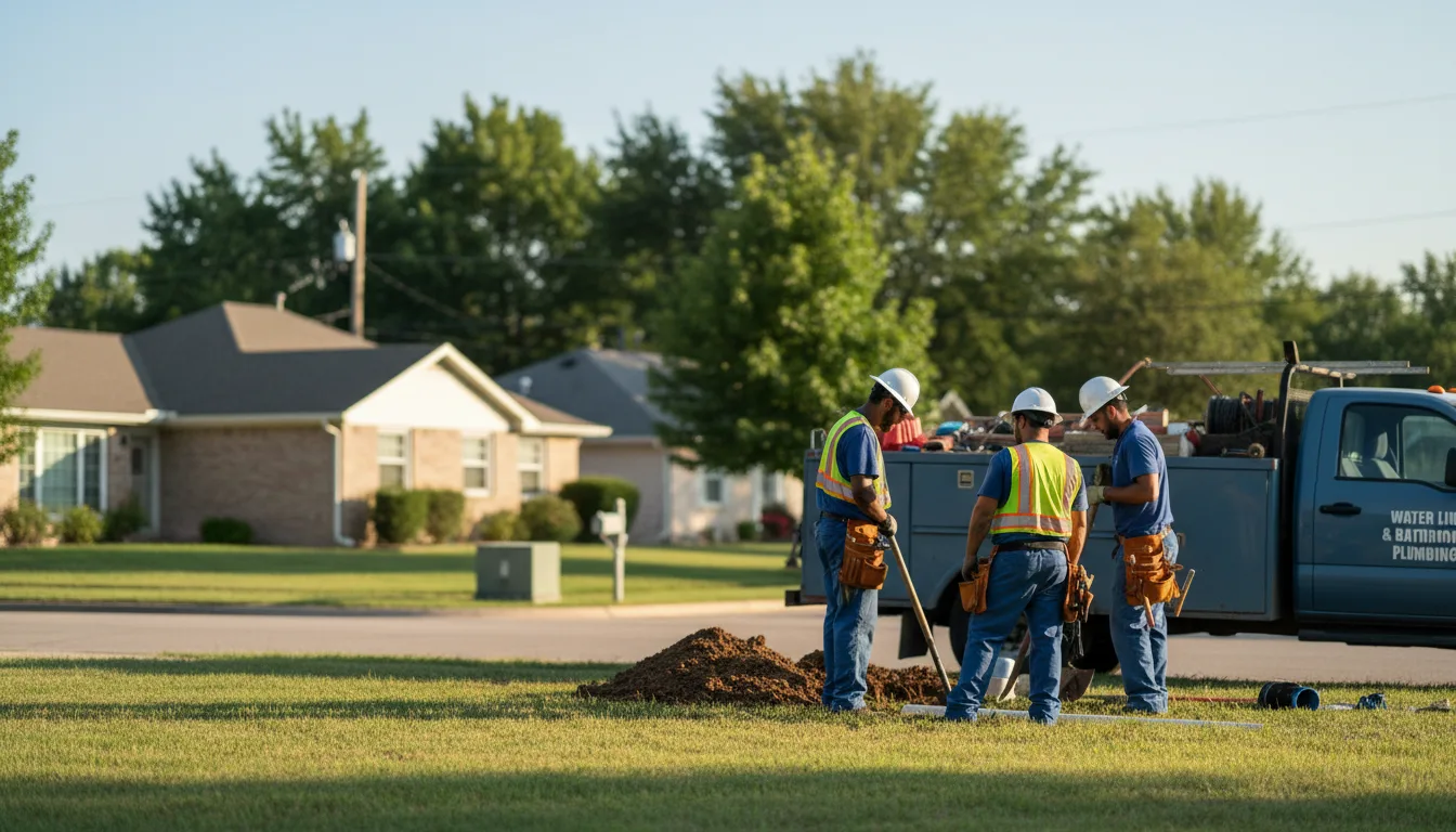 Residential water line and bathroom plumbing service in Artesia, MS